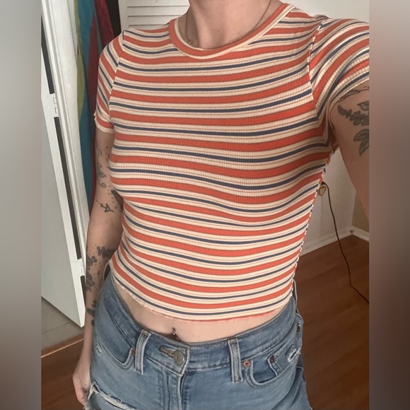 Striped Ribbed Women's Top - Picture 2 of 2